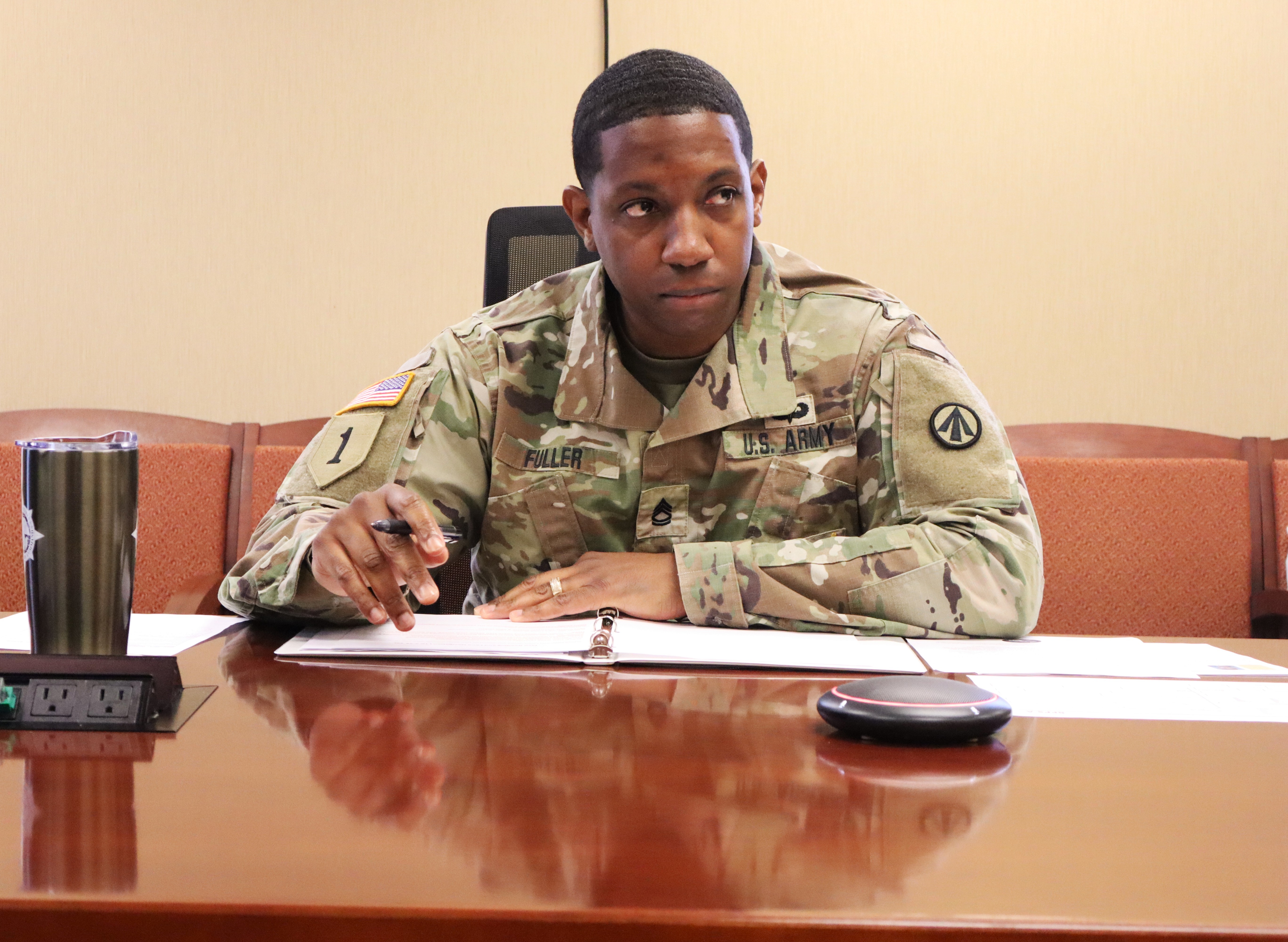 Army Reserve Soldier presented with transportation brigade's 