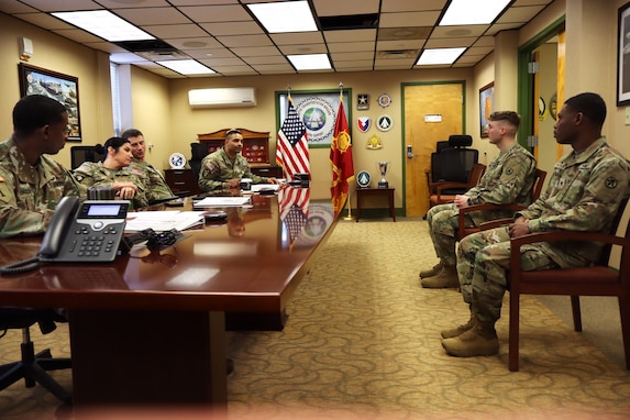 Army Reserve Soldier presented with transportation brigade's "Soldier of the Quarter" award