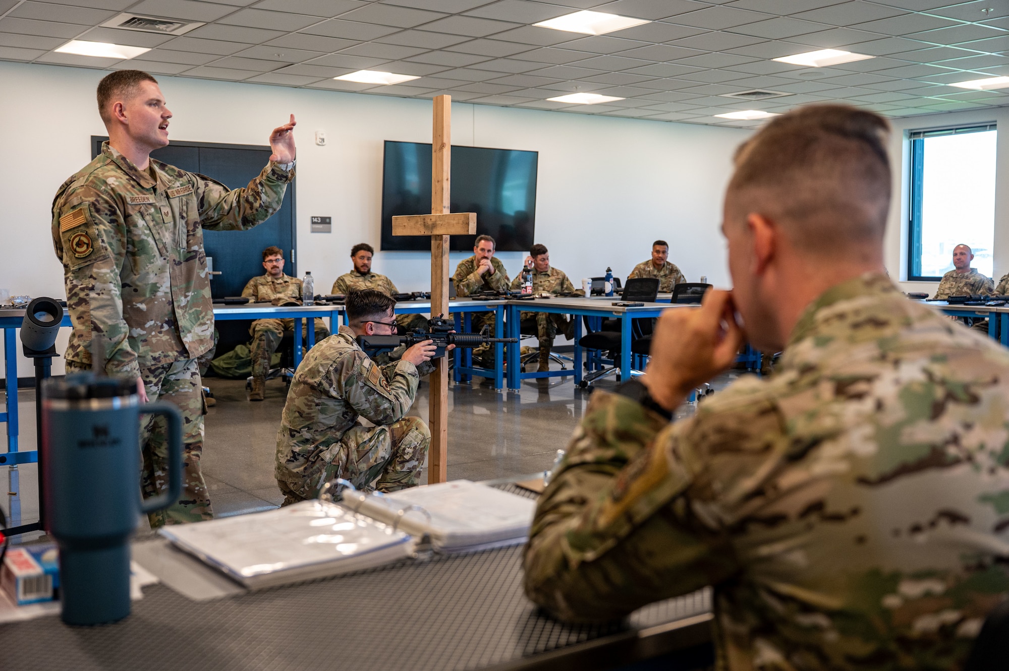 Airman teaches a class