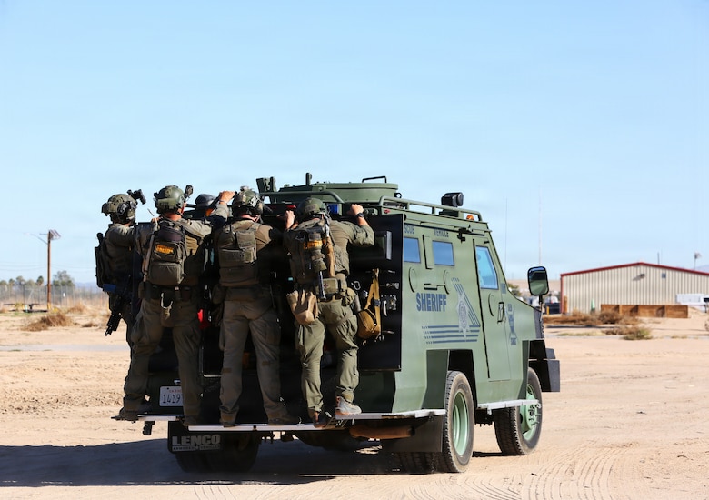 Exercise aboard Marine Corps Logistics Base Barstow.