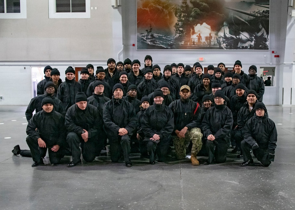 More than 1,000 recruits from ten divisions at Recruit Training Command celebrated Christmas off-base with local organizations through the Adopt-Sailor program. Training is approximately nine-weeks at the Navy's only boot camp.