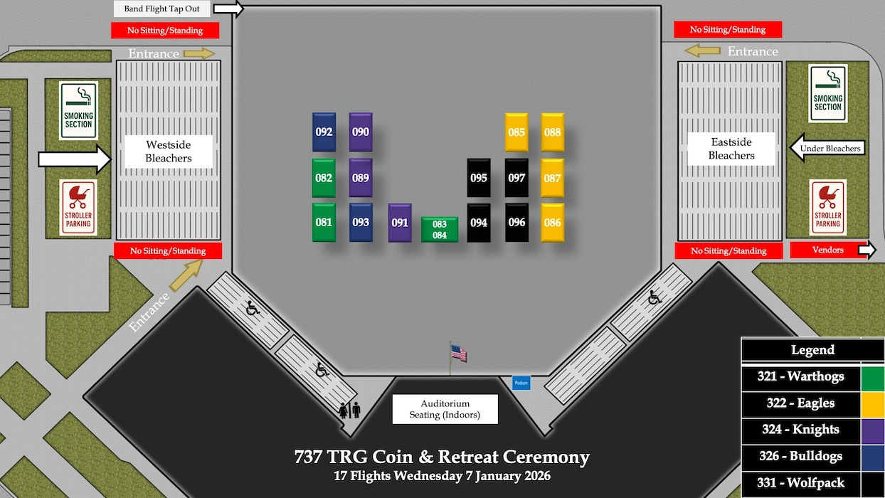 Flights 081-097 BMT Coin & Retreat Ceremony Line Up Graphic