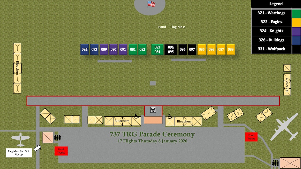 Flights 081-097 BMT Graduation Parade Line Up Graphic