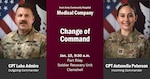 Join us as we bid farewell to CPT Luke Admire and welcome CPT Antonella Peterson as the new commander of the Irwin Army Community Hospital Medical Company.
A change of command ceremony will be held at 9:30 a.m. on January 15th at the Fort Riley Soldier Recovery Unit Clamshell.
The Fort Riley community is welcome and encouraged to attend. We thank CPT Admire for his dedicated leadership and are pleased to share that he will continue serving the Fort Riley community by providing nursing care at IACH's inpatient behavioral health unit. Please join us in also welcoming CPT Peterson to her new command.
We look forward to seeing you there as we mark this important transition