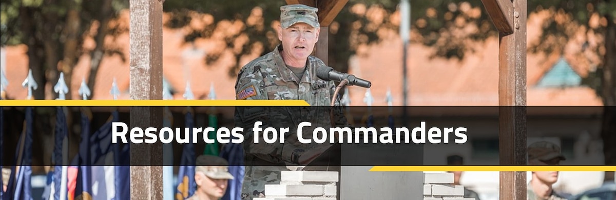 Resources for Commanders hero