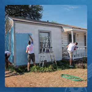 Airmen from Dyess Air Force Base support the Abilene, Texas community through the Dyess We Care Team, a nonprofit organization providing hands-on volunteer services to elderly, disabled, and disadvantaged residents. Founded in 2000, the program strengthens community partnerships while developing Airmen’s leadership, teamwork, and technical skills through meaningful service beyond the installation. (Photo Courtesy of the Dyess We Care Team)