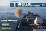 DAHLGREN, Va. – The Mark 160 gun computer system is the fire control system for the Navy’s main gun weapon systems: the Mark 34 (5-inch), Mark 48 (57mm), and Mark 38 (30mm). (Dorina Watermolen/NSWCDD Illustration)