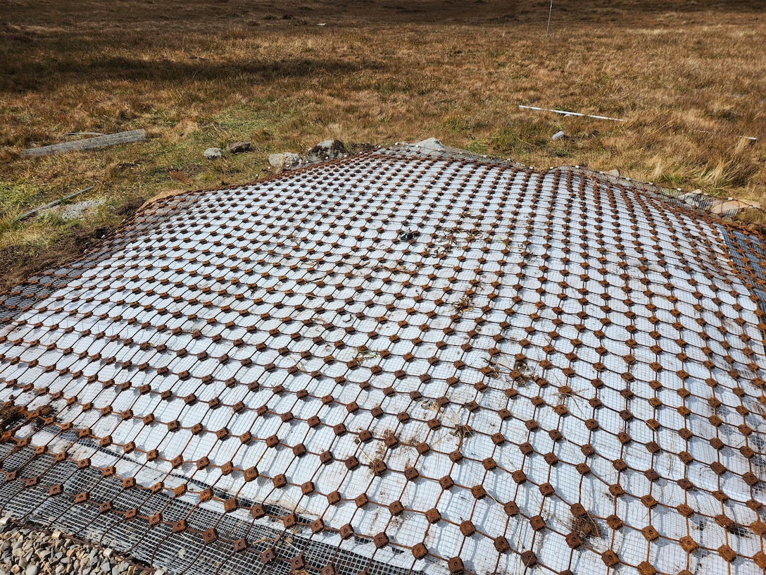 A snow pillow on the site of the Mitchell Meadows Hydrometeorological Station rebuild project.