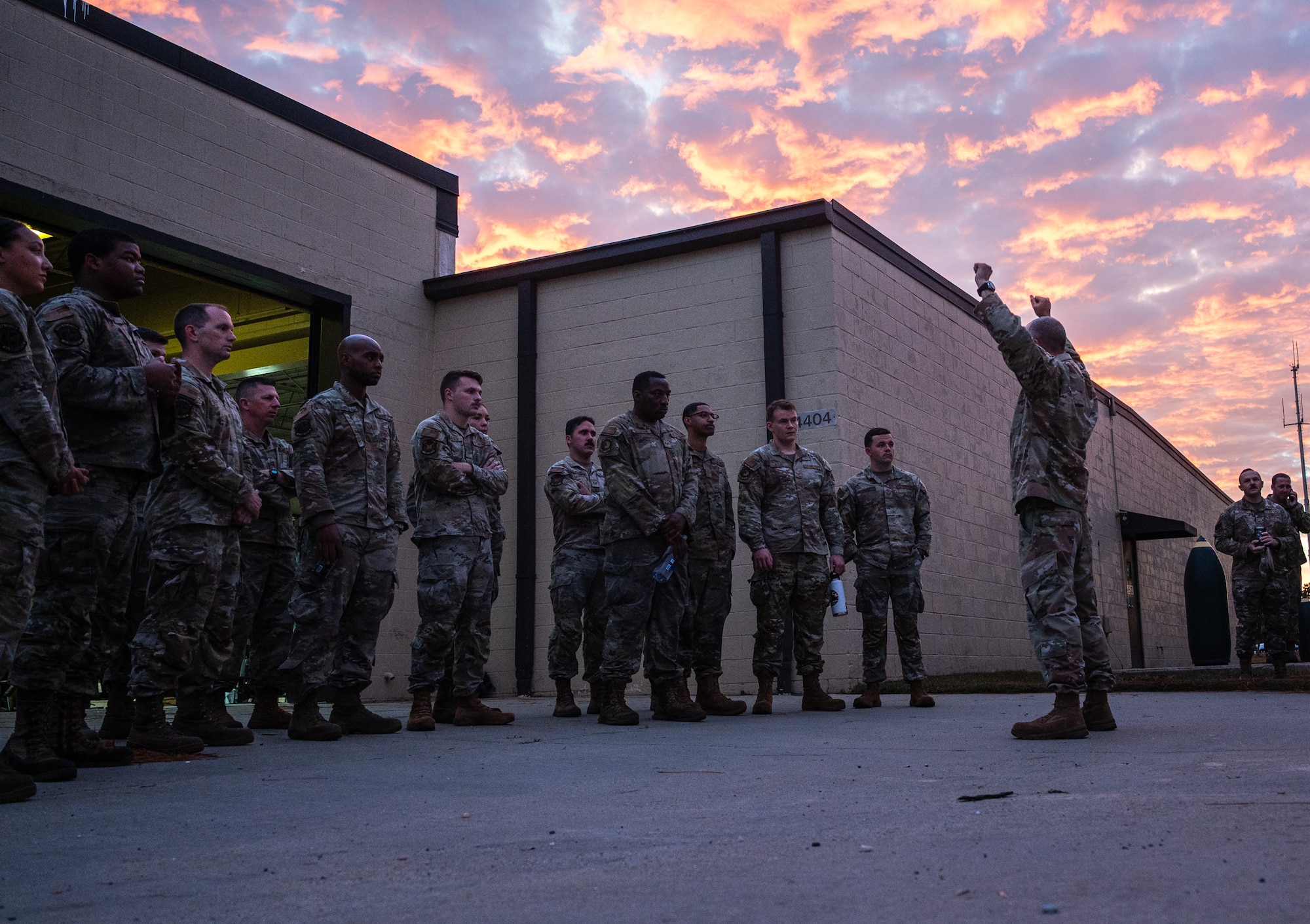 U.S. Air Force Airmen assigned to the 4th Fighter Wing prepare for an Armament Fitness Assessment (AFA) held at Seymour Johnson Air Force Base, North Carolina, Oct. 8, 2025. The AFA ensures the 4th Fighter Wing’s combat capability is at its peak by testing the physical and mental limits of airmen. (U.S. Air Force photo by Airman Holly Leonard)