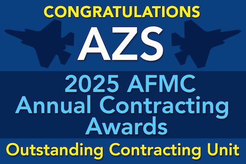 The Strategic Services Division’s Federally Funded Research and Development Center and University-affiliated Research Center Branch received the 2025 Air Force Materiel Command Outstanding Contracting Unit - Enterprise Award last month.