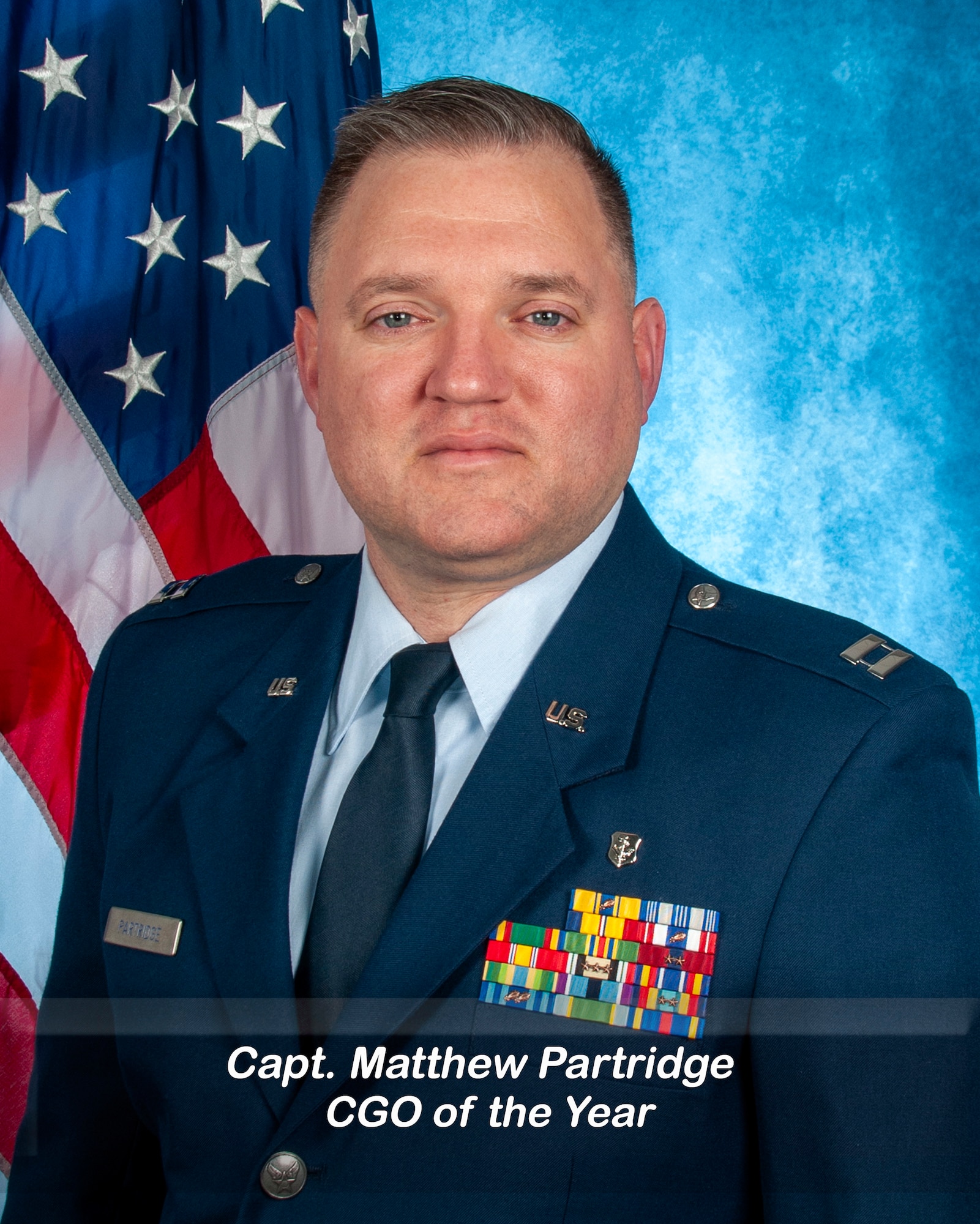 U.S. Air Force Capt. Matthew Partridge, 145th Medical Group company grade officer (CGO), poses for a photo at the Charlotte Air National Guard Base, Charlotte, N.C., Dec. 7, 2025. 