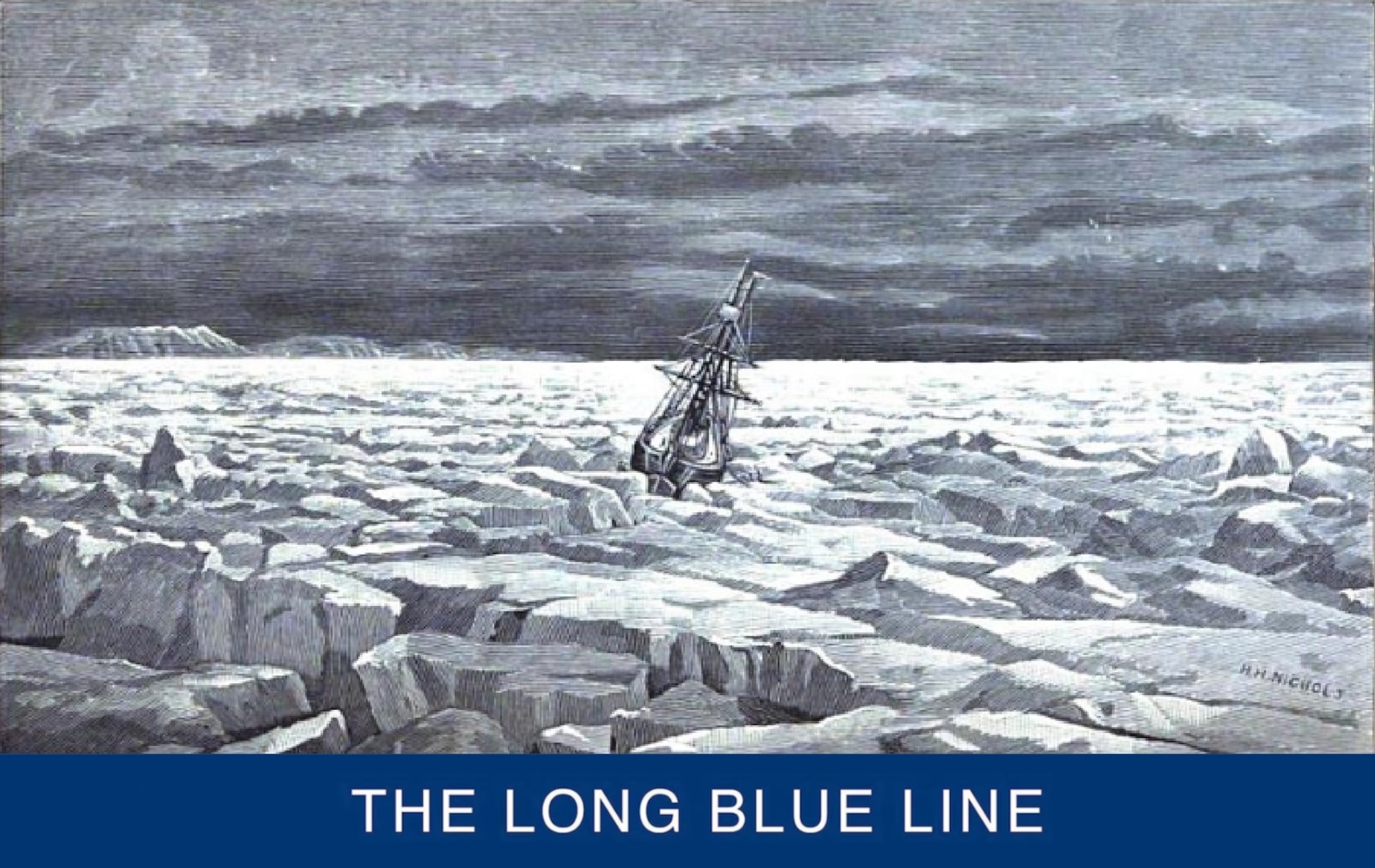 Engraving of Revenue Cutter Corwin trapped in ice floes in June 1880 off Cape Romanzof in the Bering Sea. [Report of the Cruise of the U.S. Revenue-Steamer Corwin in the Arctic Ocean (Washington, DC: GPO, 1880)