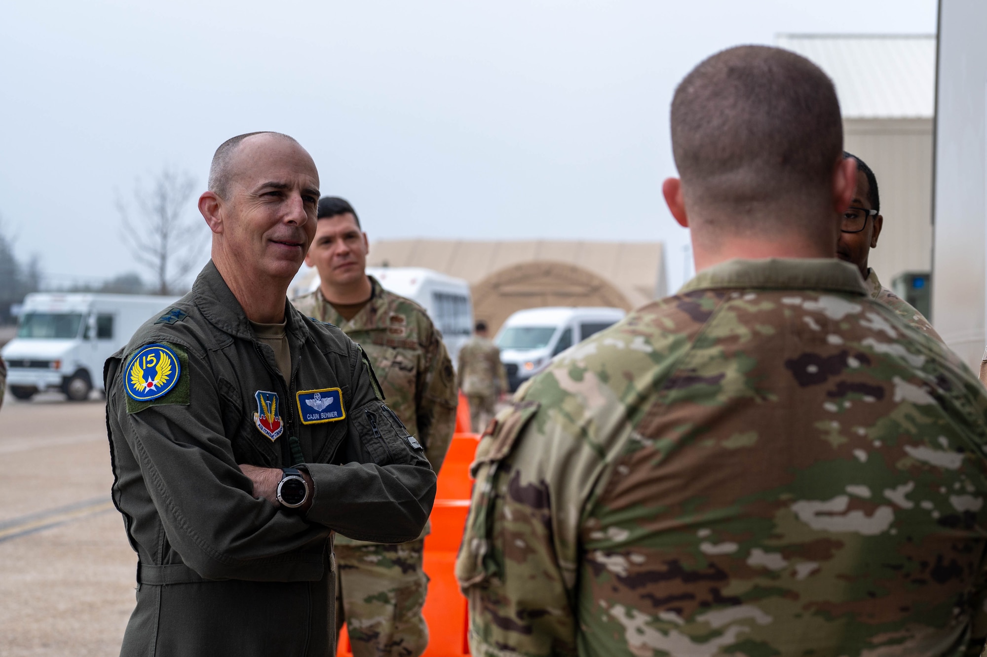 During the visit, Behmer met with Airmen from various operations, maintenance and support squadrons to learn about their missions and observe daily operations.