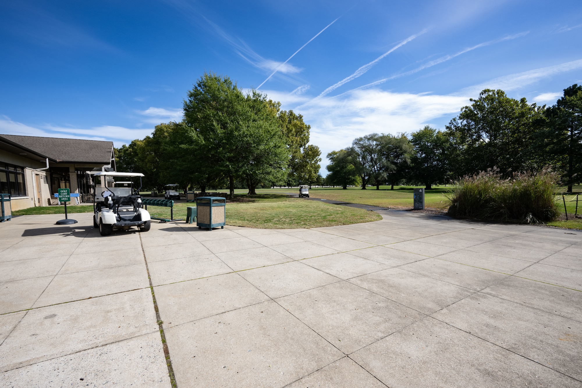 The Eagle Creek Golf Course sits empty on Dover Air Force Base, Delaware, Oct. 18, 2025. Before Eagle Creek, the course was called Willow Creek, with only nine holes. (U.S. Air Force photo by Airman 1st Class Liberty Kuhn)