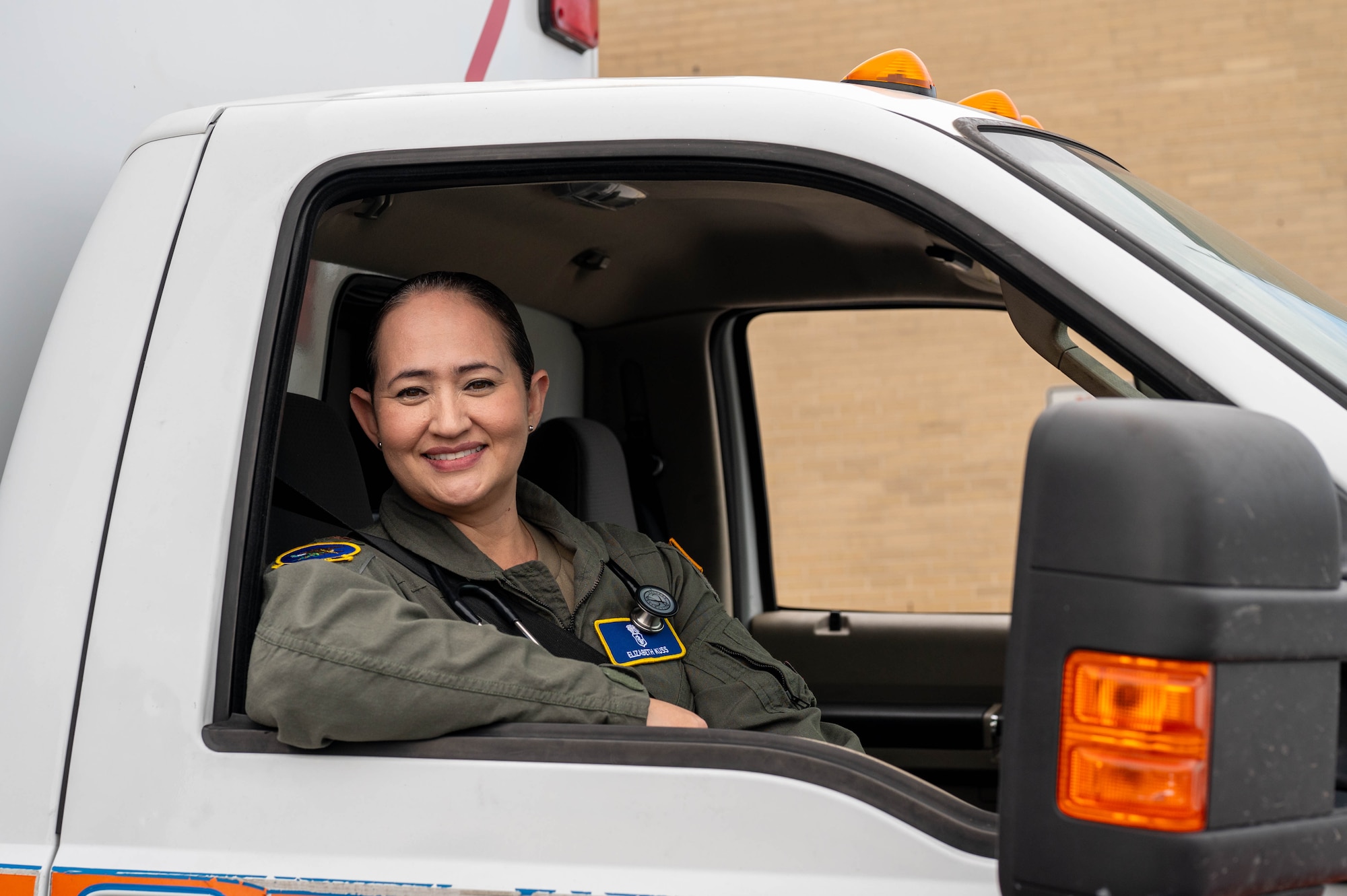 U.S. Air Force Maj. Elizabeth Kuss, 325th Operational Medical Readiness Squadron flight medicine flight commander, poses for a photo at Tyndall Air Force Base.
