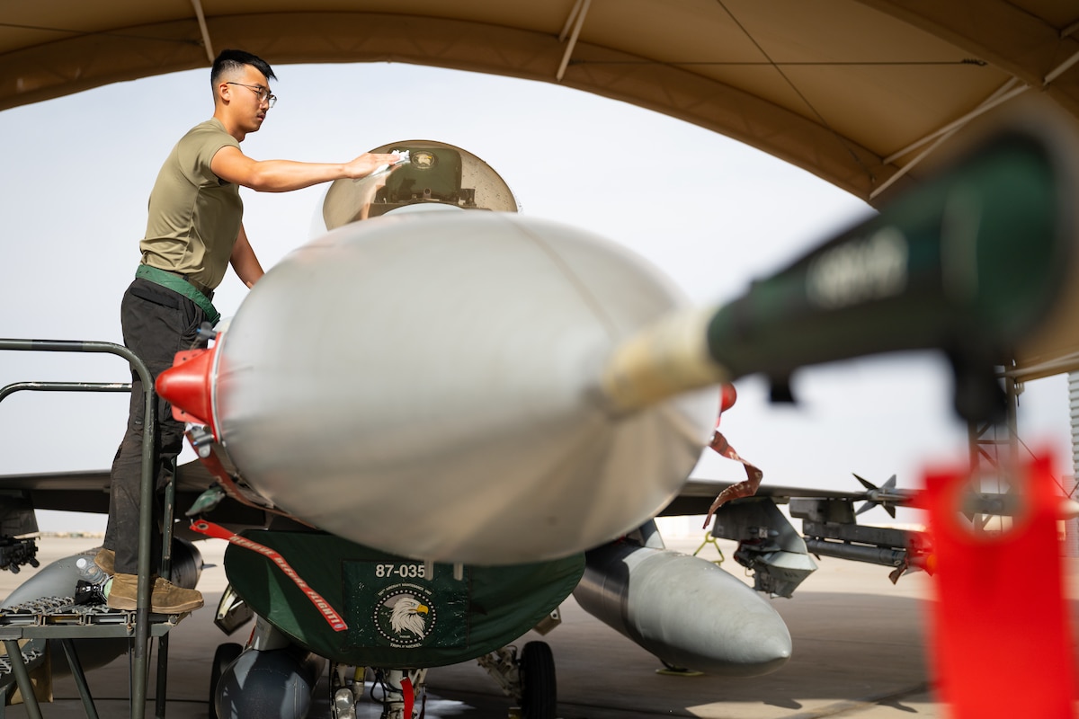 555th Expeditionary Fighter Squadron participates in Blue Sands 26.1 within the U.S. Central Command area of responsibility, Dec. 11, 2025.