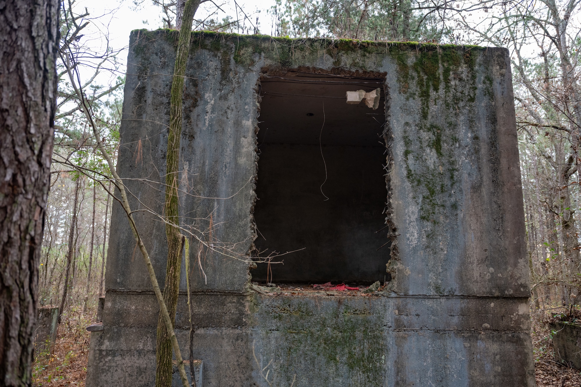 This structure is one of the few still standing on what was once Camp Forrest, a site now occupied by Arnold Air Force Base, headquarters of Arnold Engineering Development Complex. Camp Forrest, located near Tullahoma, Tenn., was one of the Army’s largest training bases during World War II and an active Army post between 1941 and 1946. (U.S. Air Force photo by Keith Thornburgh)