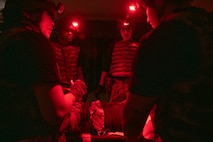 U.S. Airmen, assigned to the 99th Medical Group, reassess patient care during the 2025 Diamondback Medic Rodeo at Nellis Air Force Base, Nevada, Dec. 9, 2025.