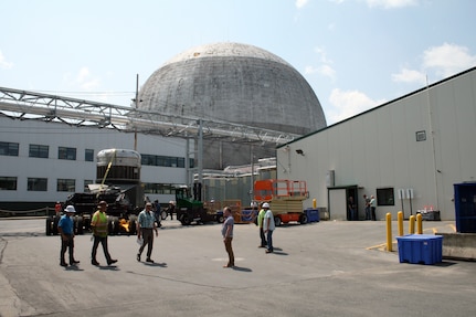 As part of the MARF Defueling Layup Availability (DLA) Project at the Kenneth A. Kesselring Site (KSO), West Milton, New York, Norfolk Naval Shipyard workers, Lucia Specialized Hauling of VA, Inc., New York State Police and other agencies partnered to transport a loaded spent fuel shipping container which will be sent to Idaho National Laboratory, Idaho Falls, Idaho for extensive testing.