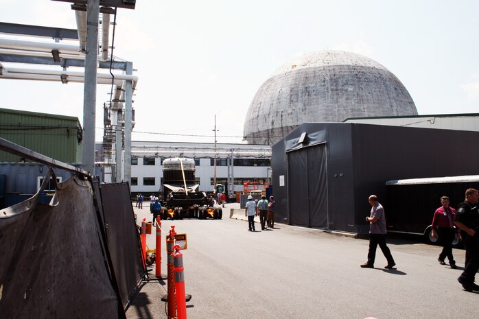 As part of the MARF Defueling Layup Availability (DLA) Project at the Kenneth A. Kesselring Site (KSO), West Milton, New York, Norfolk Naval Shipyard workers, Lucia Specialized Hauling of VA, Inc., New York State Police and other agencies partnered to transport a loaded spent fuel shipping container which will be sent to Idaho National Laboratory, Idaho Falls, Idaho for extensive testing.