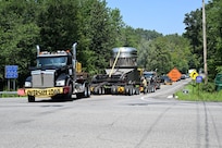 As part of the MARF Defueling Layup Availability (DLA) Project at the Kenneth A. Kesselring Site (KSO), West Milton, New York, Norfolk Naval Shipyard workers, Lucia Specialized Hauling of VA, Inc., New York State Police and other agencies partnered to transport a loaded spent fuel shipping container which will be sent to Idaho National Laboratory, Idaho Falls, Idaho for extensive testing.