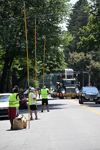 As part of the MARF Defueling Layup Availability (DLA) Project at the Kenneth A. Kesselring Site (KSO), West Milton, New York, Norfolk Naval Shipyard workers, Lucia Specialized Hauling of VA, Inc., New York State Police and other agencies partnered to transport a loaded spent fuel shipping container which will be sent to Idaho National Laboratory, Idaho Falls, Idaho for extensive testing.