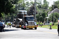 As part of the MARF Defueling Layup Availability (DLA) Project at the Kenneth A. Kesselring Site (KSO), West Milton, New York, Norfolk Naval Shipyard workers, Lucia Specialized Hauling of VA, Inc., New York State Police and other agencies partnered to transport a loaded spent fuel shipping container which will be sent to Idaho National Laboratory, Idaho Falls, Idaho for extensive testing.