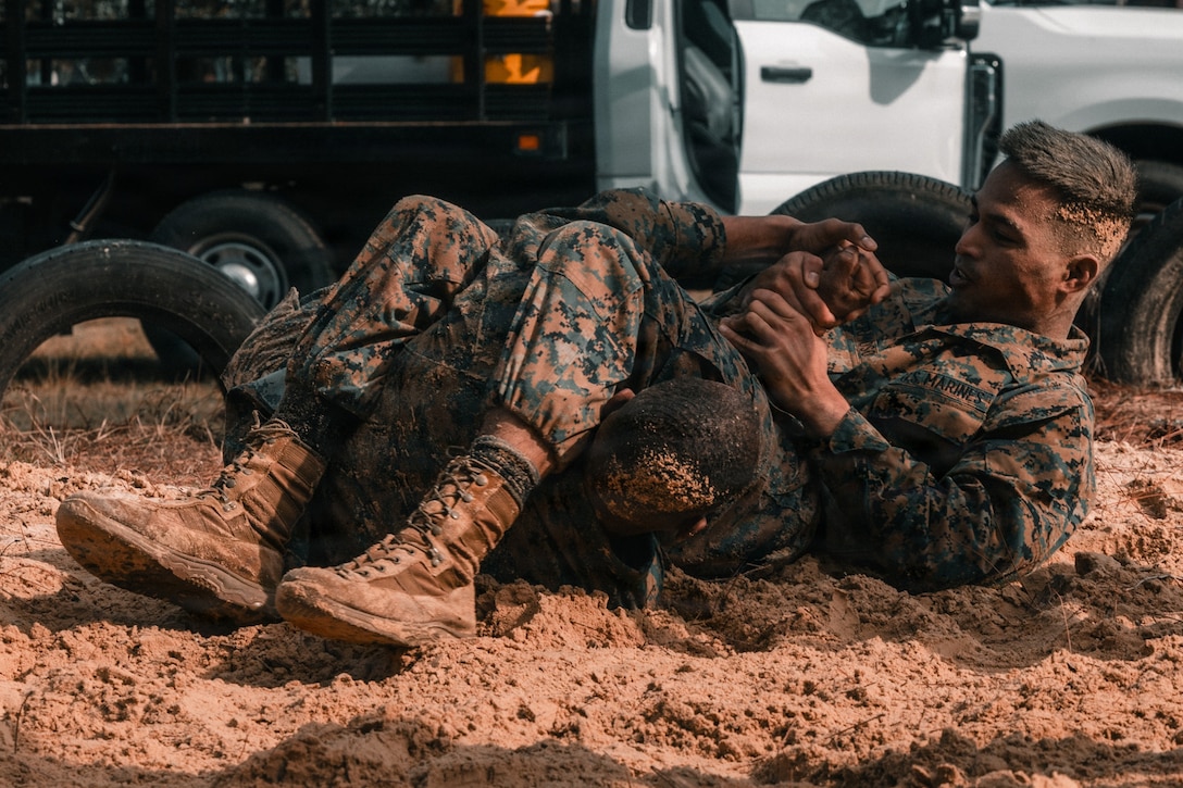 U.S. Marines with 1st Battalion, Recruit Training Regiment and Weapons and Field Training Battalion participate in a squad competition on Marine Corps Recruit Depot Parris Island, S.C.