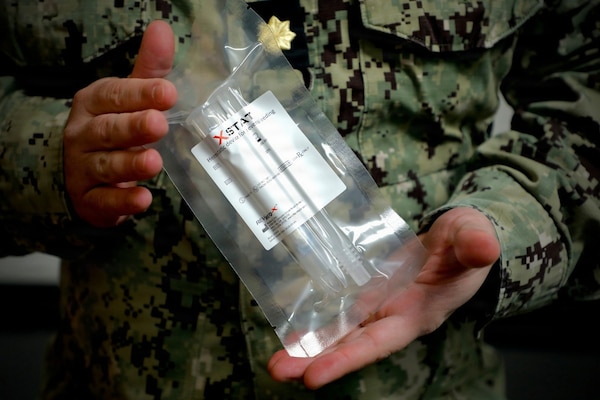 Naval Medical Research Command (NMRC) in partnership with medical device company, RevMedx, developed the XSTAT P15 an advanced hemostatic device designed to control hemorrhaging. This device is supplied in two easy to use pieces, the plunger and barrel. The barrel houses a pouch of miniature sponges that will rapidly expand to fill the wound site and control hemorrhaging. This device requires no training to be applied effectively and efficiently in emergent situations. Navy Medicine Research & Development, is engaged in a broad spectrum of activity from basic science in the laboratory to field studies in austere and remote areas of the world to investigations in operational environments. In support of Navy, Marine Corps and joint U.S. warfighter health, readiness and lethality, researchers study infectious diseases, biological warfare detection and defense, combat casualty care, environmental health concerns, aerospace and undersea medicine, operational mission support and epidemiology. (U.S. Navy photo by Sidney Hinds/Released)