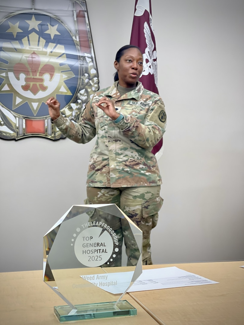 Weed Army Community Hospital is one of 18 military treatment facilities across the Military Health System recognized in 2025, spotlighting the dedication of Army Medicine professionals serving at Fort Irwin.