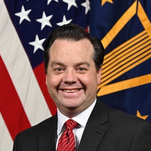 Cameron Stanley poses for an official portrait in the Army portrait studio at the Pentagon in Arlington, Va., Jan. 09, 2026.  (U.S. Army photo by Leonard Fitzgerald)