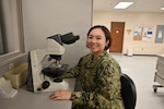 260108-N-OV429-2002 NEWPORT, R.I. (Jan. 8, 2026): The U.S. Navy has recognized Lt. Ara Gutierrez, assigned to Navy Medicine Readiness and Training Command (NMRTC) New England, as the Junior Medical Laboratory Scientist of the Year, celebrating her profound impact on military readiness through innovation, efficiency, and unwavering dedication (U.S. Navy photo by Lieutenant Sydney Wall).