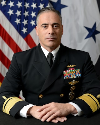 251205-D-D0980-1001 WASHINGTON, D.C. (Dec. 5, 2025) Rear Adm. David Buzzetti, vice chief, U.S. Navy Bureau of Medicine and Surgery, poses for a portrait, Dec. 5, 2025. The Navy Medicine Enterprise's 44,000+ talented and ready forces optimize health readiness, deliver quality healthcare, and provide global expeditionary medical support to warfighters. (DoW photo by Joanne R. Sorrentino)