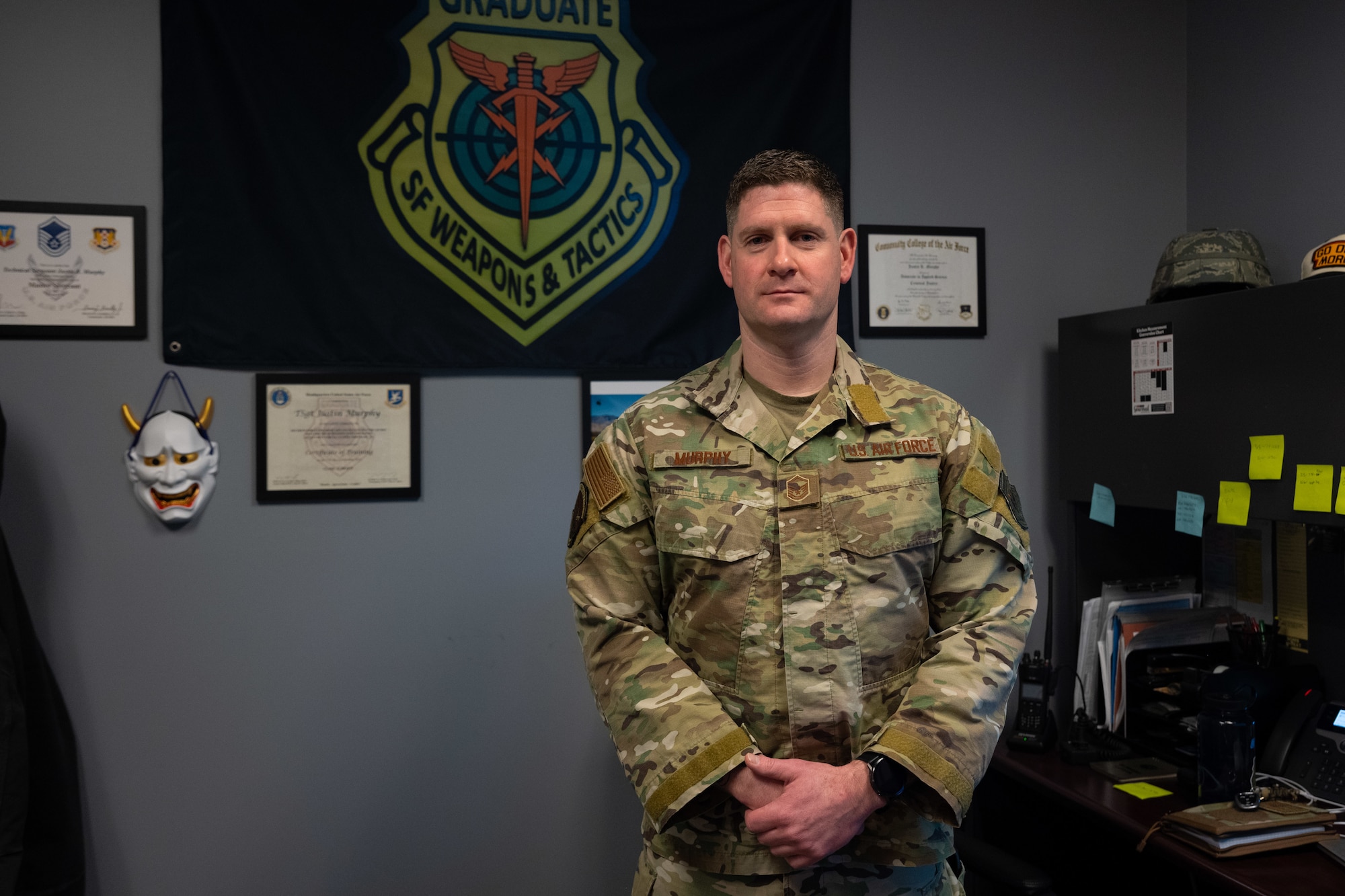 Master Sgt. Justin Murphy poses for a photo.