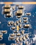 close-up circuit chip