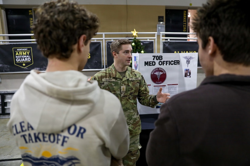 The students came from Oldham County to explore military careers in the medical field.