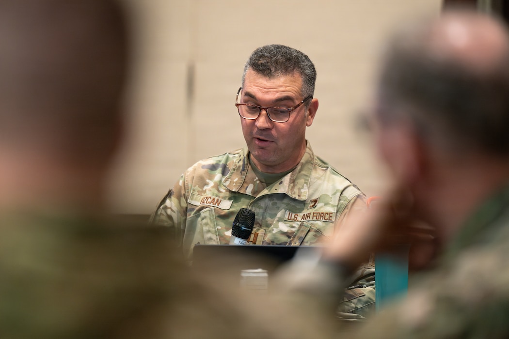 Chaplain delivers remarks during symposium