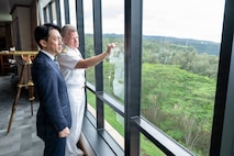 Adm. Samuel J. Paparo, commander of U.S. Indo-Pacific Command, meets with Shinjirō Koizumi, Japanese Minister of Defense, at USINDOPACOM headquarters, Camp H.M. Smith, Hawaii, Jan. 12, 2026
