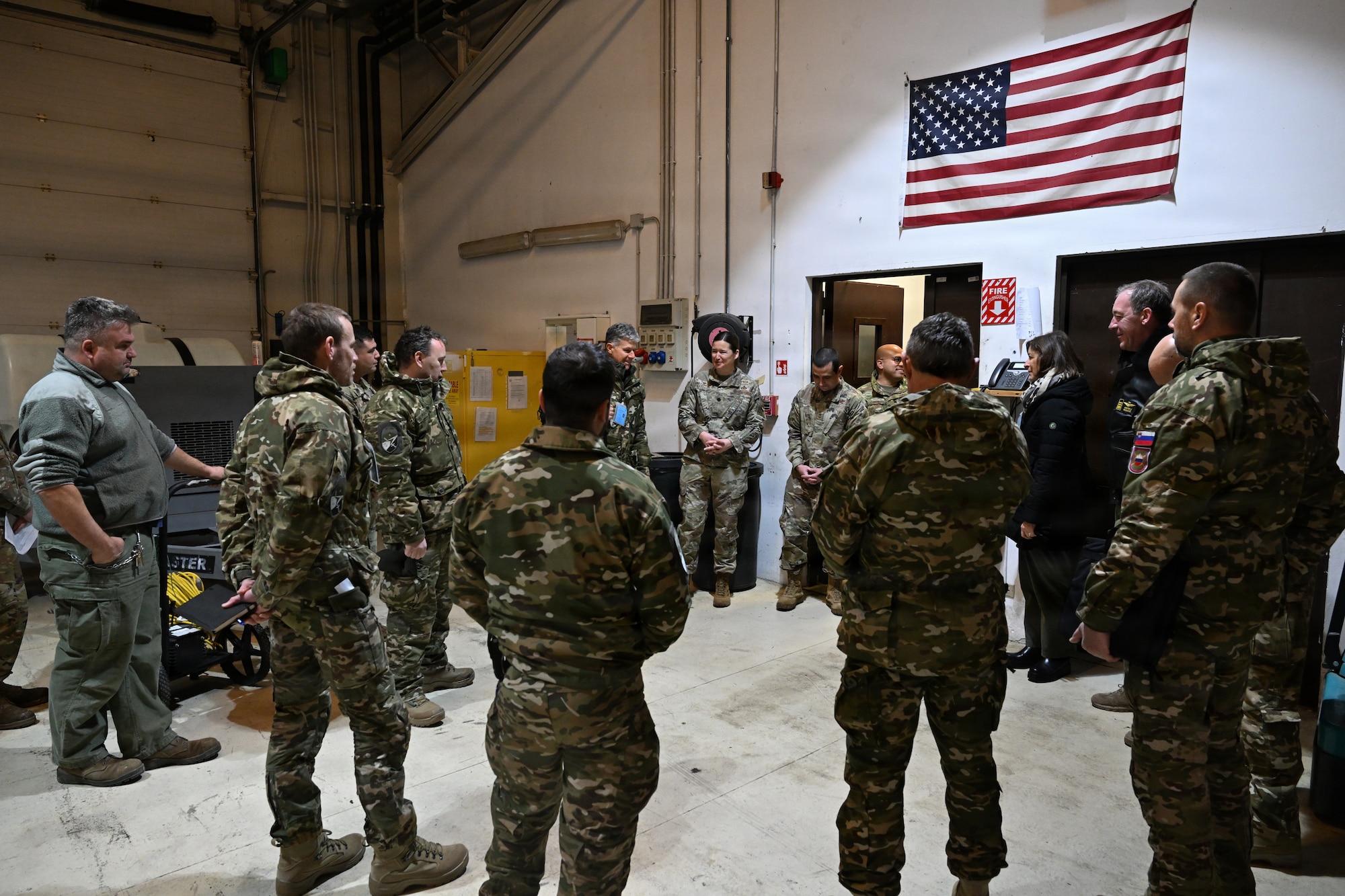 Service members are going through a brief.