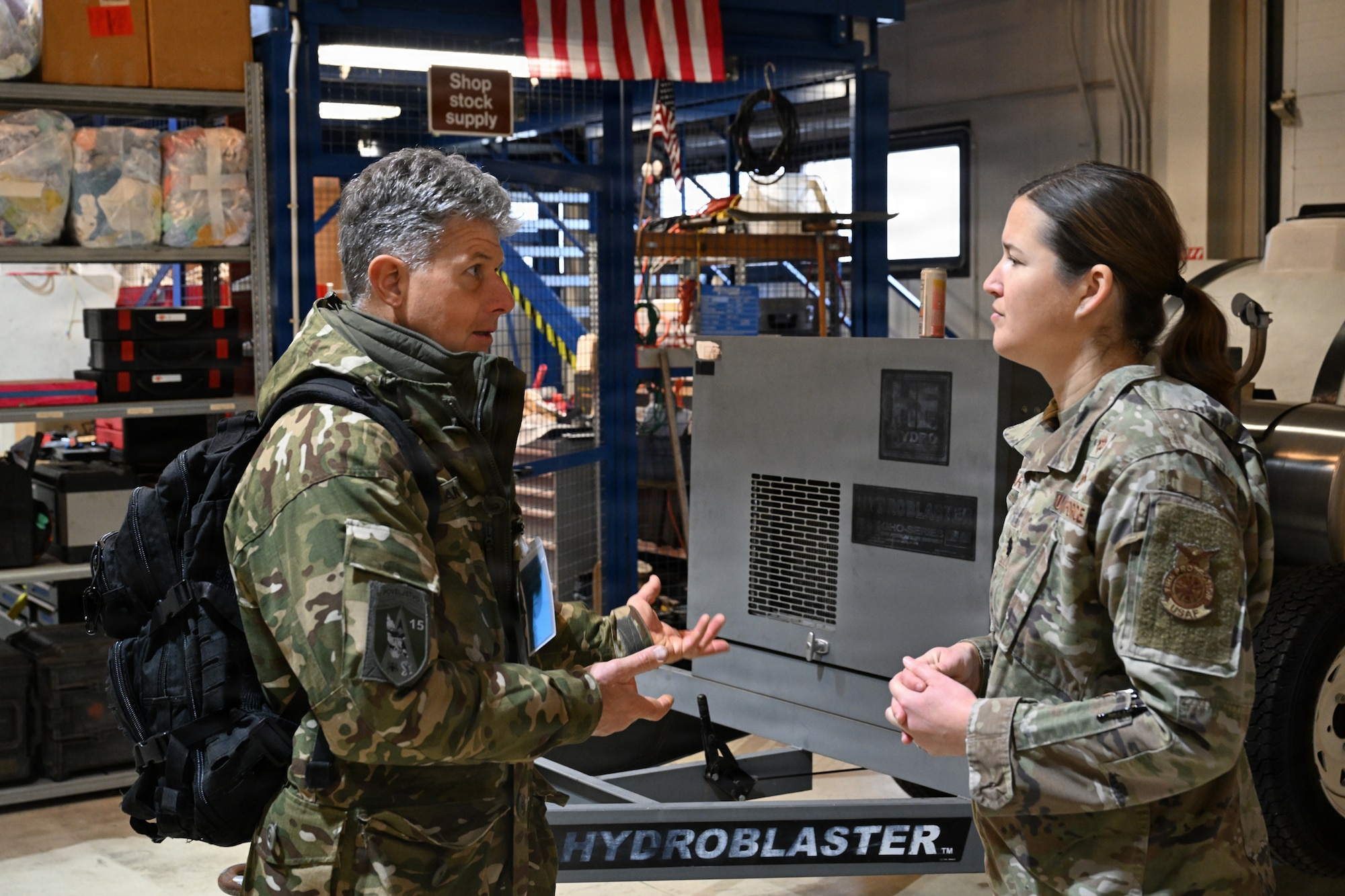 2 commanders are speaking to each other.