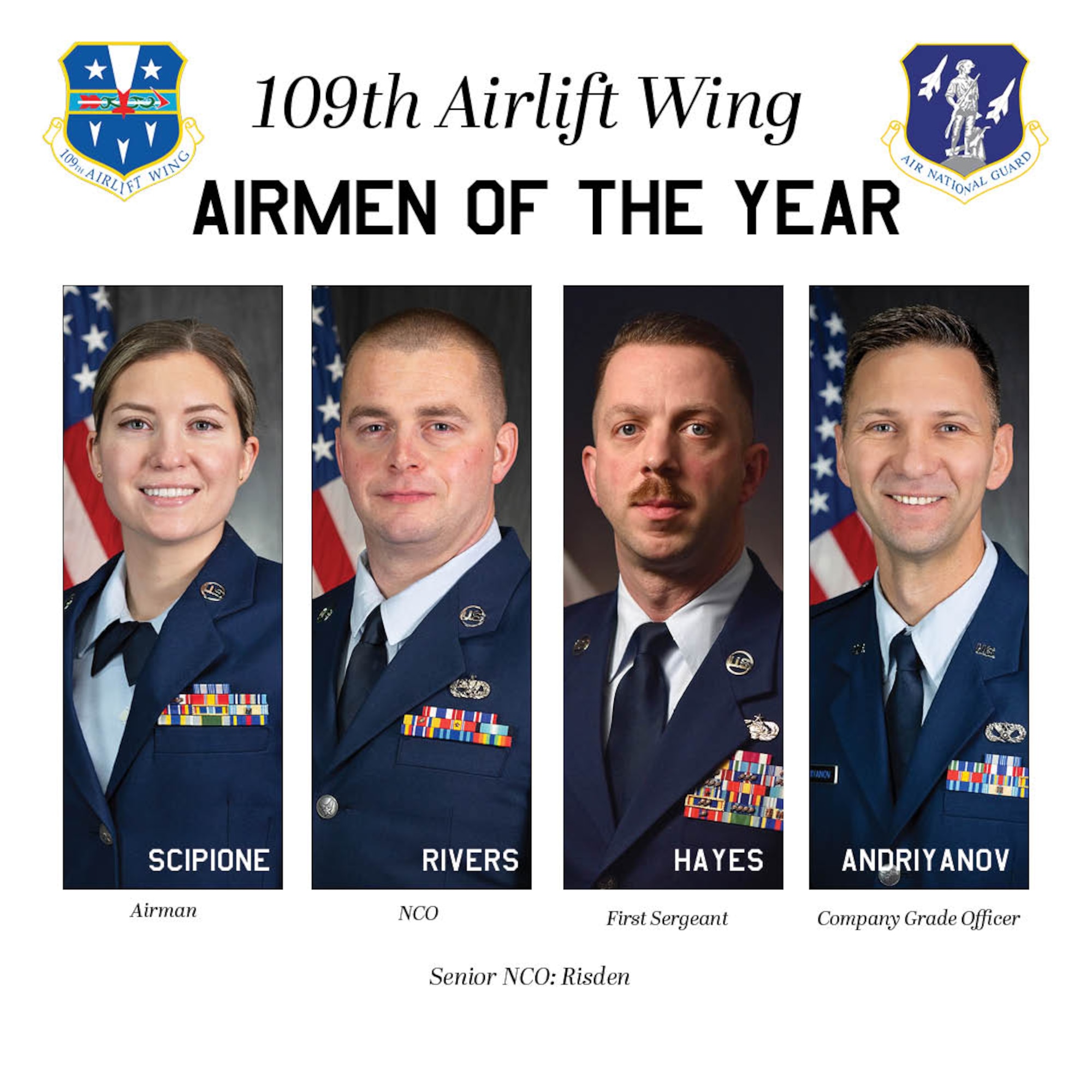 109th Airlift Wing Names Outstanding Airmen of the Year.