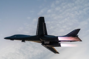 A photo of an B-1B Lancer aircraft