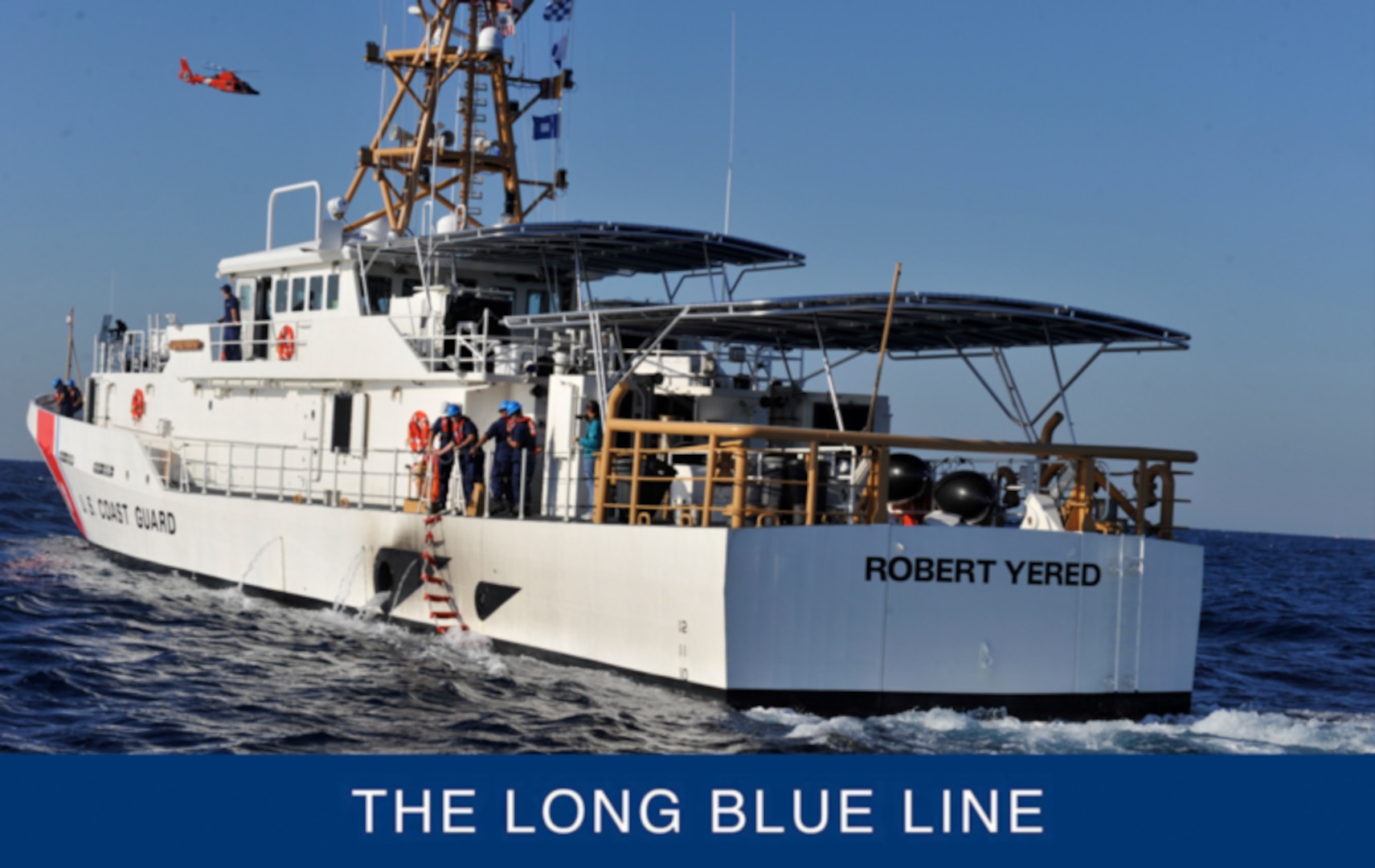 Coast Guard Cutter Robert Yered gets underway for a patrol.