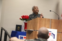 Current and former members of the D.C. National Guard gathered at the Military Women’s Memorial on Jan. 10, 2026, to honor Ms. Nancy “Mama” Lynch on her retirement after 40 years of dedicated military and civilian service. Lynch’s career spanned decades of mentorship, leadership, and commitment to Soldiers and Airmen of the Capital Guardian community. (U.S. Army National Guard photo by Ayan Sheikh)