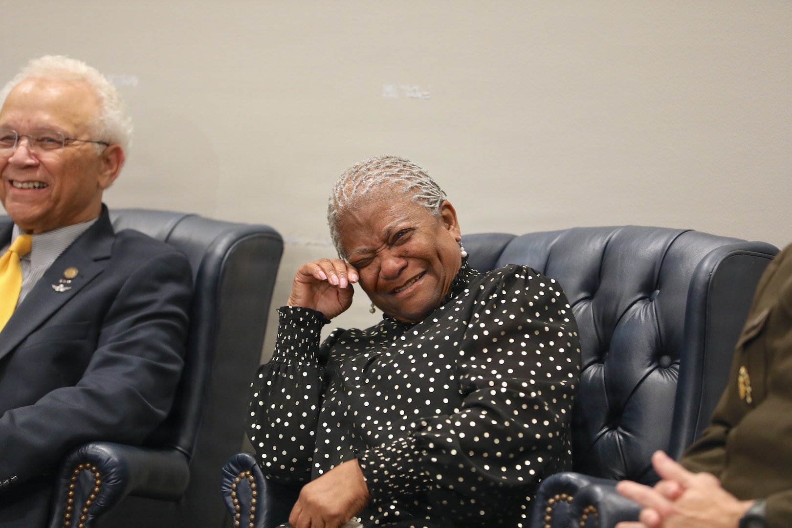 Current and former members of the D.C. National Guard gathered at the Military Women’s Memorial on Jan. 10, 2026, to honor Ms. Nancy “Mama” Lynch on her retirement after 40 years of dedicated military and civilian service. Lynch’s career spanned decades of mentorship, leadership, and commitment to Soldiers and Airmen of the Capital Guardian community. (U.S. Army National Guard photo by Ayan Sheikh)