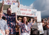 JOINT BASE PEARL HARBOR-HICKAM, Hawaii (Dec 8, 2025) - Family members of Sailors assigned to Virginia-class fast-attack submarine USS Hawaii (SSN 776) wait pierside as Hawaii returns to its homeport at Joint Base Pearl Harbor-Hickam following a scheduled deployment, Dec. 8, 2025. Hawaii is assigned to Submarine Squadron 1 and is capable of supporting various missions, including anti-submarine warfare, anti-surface ship warfare, strike warfare, special operations forces support, and intelligence, surveillance, and reconnaissance. (U.S. Navy photo by Mass Communication Specialist 2nd Class Nicholas Russell)