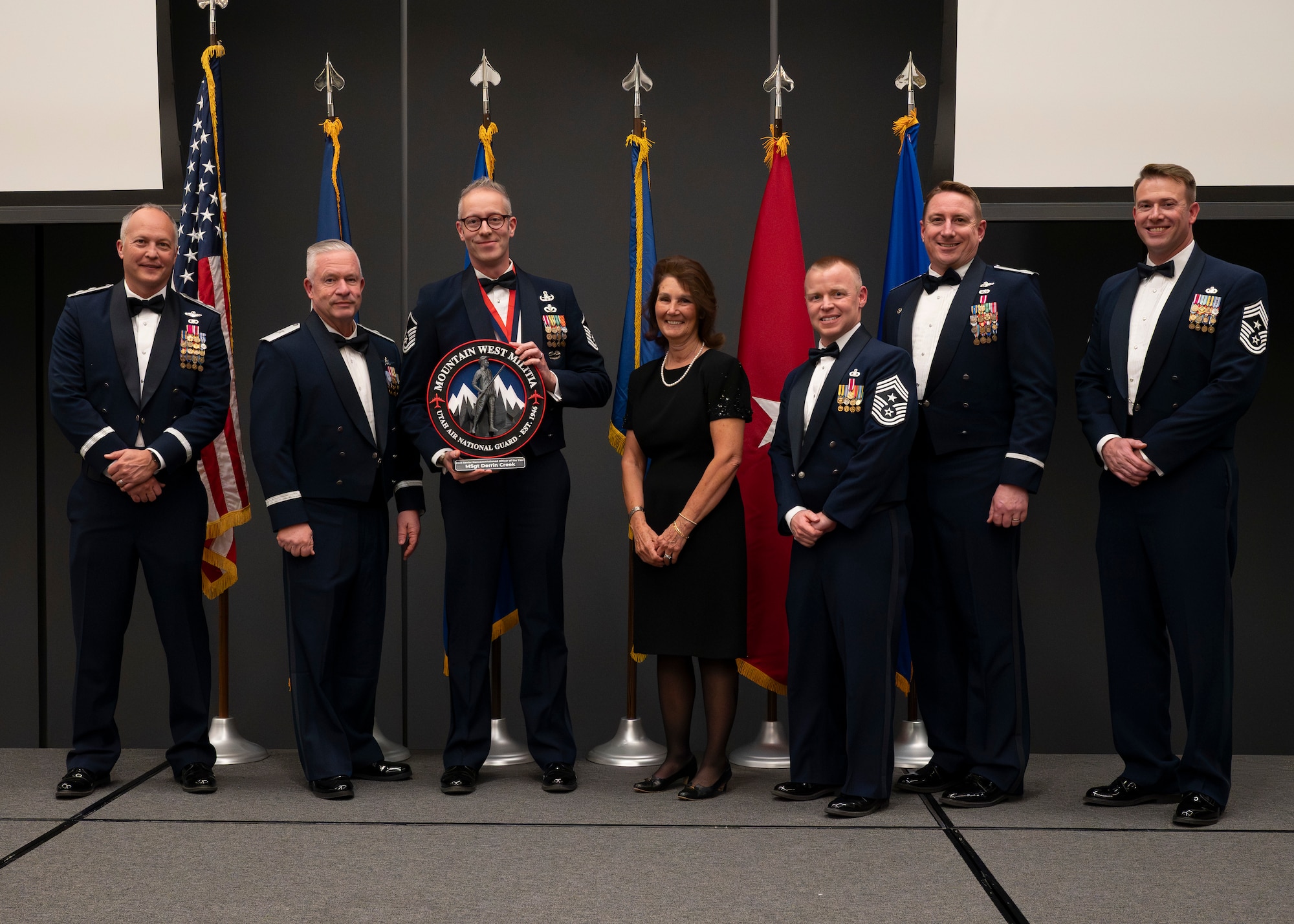 The Utah Air National Guard celebrated its Airmen of the Year during a banquet held in their honor at the Zions Bancorporation’s Midvale Technology Campus on Jan. 10, 2026, in Midvale, Utah. The Utah Air National Guard Airman, NCO, Senior NCO, and First Sergeant winners will compete nationally with the opportunity to compete at the National Guard and Air Force Level to be one of the Air Force's Twelve Outstanding Airman of the Year.
