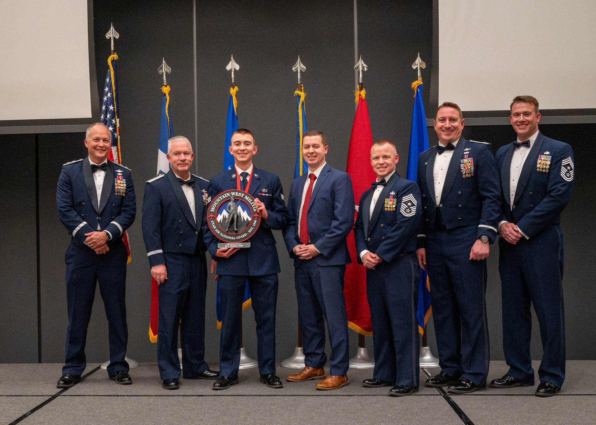 The Utah Air National Guard celebrated its Airmen of the Year during a banquet held in their honor at the Zions Bancorporation’s Midvale Technology Campus on Jan. 10, 2026, in Midvale, Utah. The Utah Air National Guard Airman, NCO, Senior NCO, and First Sergeant winners will compete nationally with the opportunity to compete at the National Guard and Air Force Level to be one of the Air Force's Twelve Outstanding Airman of the Year.