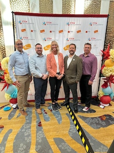 Dr. Shane Wines (second on left) stands along with other 2025-2026 Albert Einstein Distinguished Educator Fellows at the STEM Ecosystems conference in Washington D.C., in October 2025.