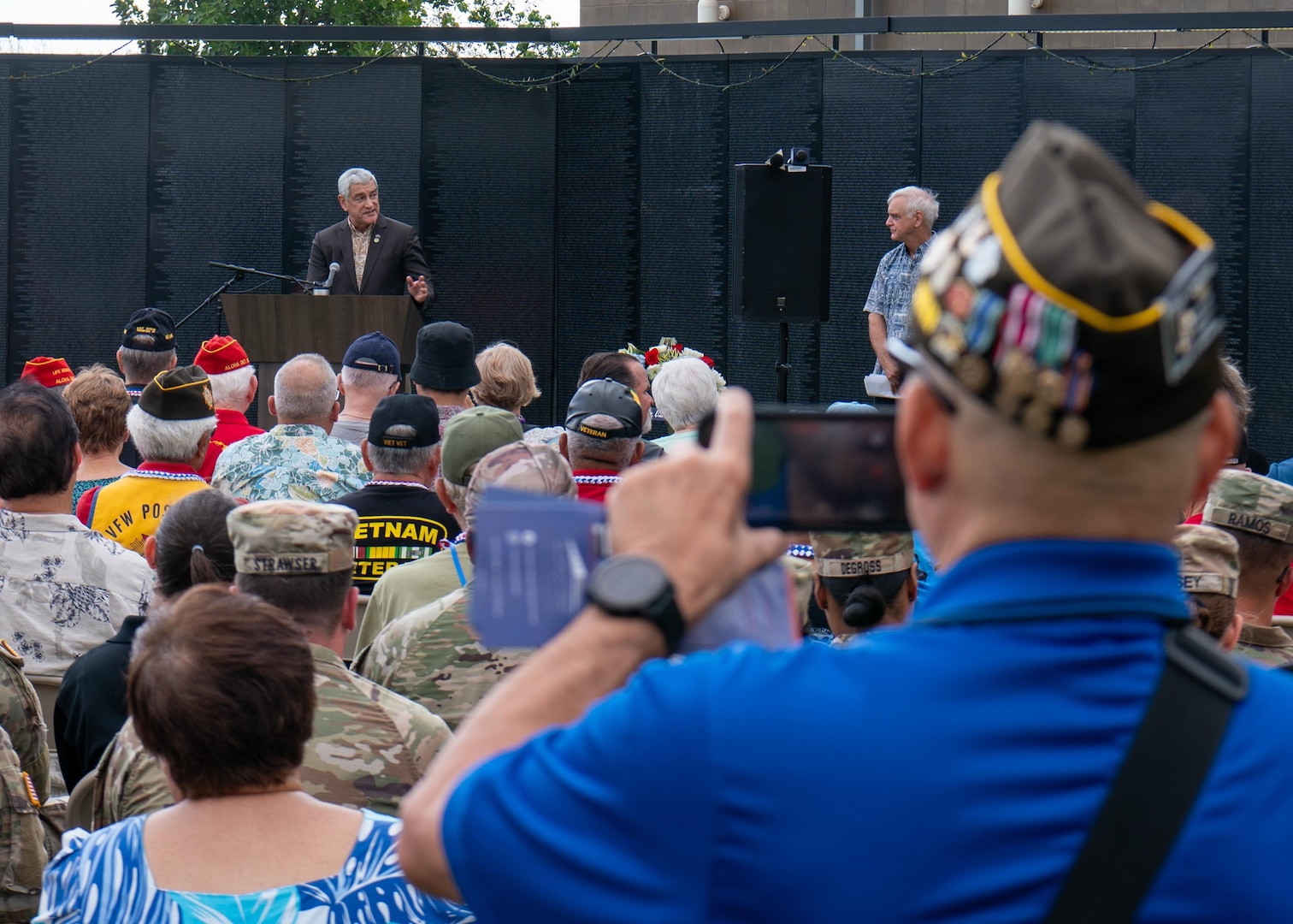 Defense POW/MIA Accounting Agency Director Kelly K. McKeague gives remarks on The Wall That Heals exhibit at the University of Hawaiʻi – West Oʻahu, Jan. 14.